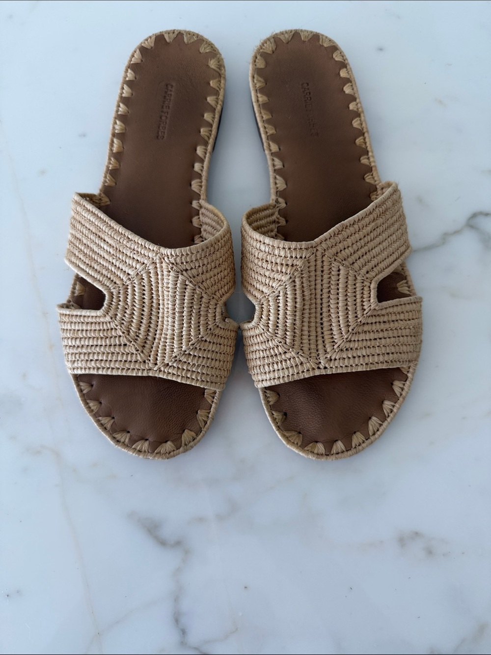 ✨Raffia!!✨ Braided Slide Sandals in Beige - Women